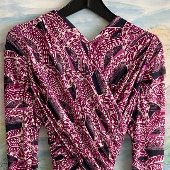 2hr Sale♦️ISABEL MARANT Dress Ruched Jersey Magenta NWOT - Picture 9 of 10